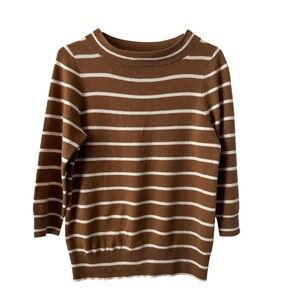 J.CREW 100% CASHMERE STRIPE SWEATER
